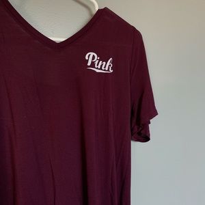 VS pink maroon tee